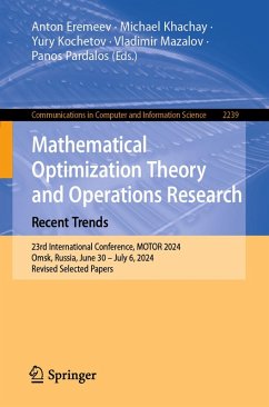 Cover Mathematical Optimization Theory and Operations Research: Recent Trends (eBook, PDF)