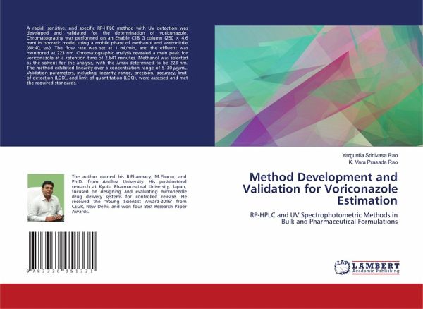 Method Development and Validation for Voriconazole Estimation Method Development and Validation for Voriconazole Estimation