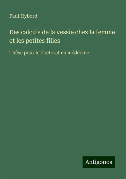 Des calculs de la vessie chez la femme et les petites filles