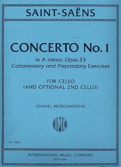 Concerto in a Minor no.1 op.33 for cello and orchestra cello part with commentary and preparatory exercises (cello 2 ad lib) Cover Concerto in a Minor no.1 op.33 for cello and orchestra cello part with commentary and preparatory exercises (cello 2 ad lib)