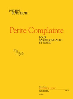 Cover Petite complainte pour saxophone alto et piano
