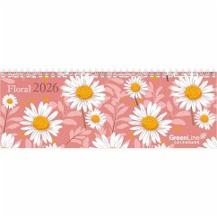 Cover GreenLine Floral 2026 - Tischquerkalender - Tischkalender - Blumen - 29,7x10,5