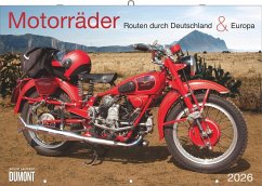 Cover Motorräder & Routen 2026 - Broschürenkalender - mit Schulferientabelle - Format 42 x 29 cm