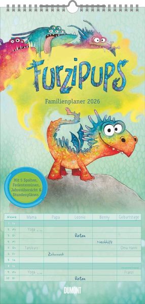 Furzipups der Knatterdrache - Familienplaner mit 5 Spalten Furzipups der Knatterdrache - Familienplaner mit 5 Spalten