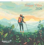 GreenLine Happy Vibes 2026 - Wand-Kalender - Broschüren-Kalender - 30x30 - 30x60 geöffnet