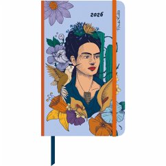 Cover Frida Kahlo Wochen-Notizkalender groß 2026 - Taschen-Kalender 13x21 cm - mit Verschlussband & Falttasche - Weekly