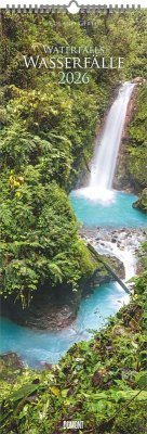 Cover Wasserfälle 2026 - Foto-Kalender - King-Size - 34x98 - Waterfalls - Natur