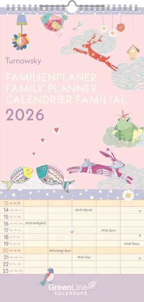 GreenLine Turnowsky 2026 Familienplaner -Wandkalender - Familien-Kalender - 22x45 GreenLine Turnowsky 2026 Familienplaner -Wandkalender - Familien-Kalender - 22x45