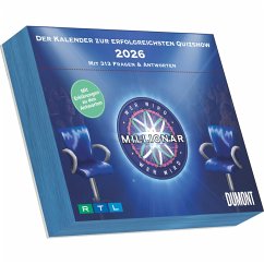 Cover Wer wird Millionär 2026 Tagesabreißkalender - 14.5x11,8 - Rätselkalender - Knobelkalender - Tischkalender