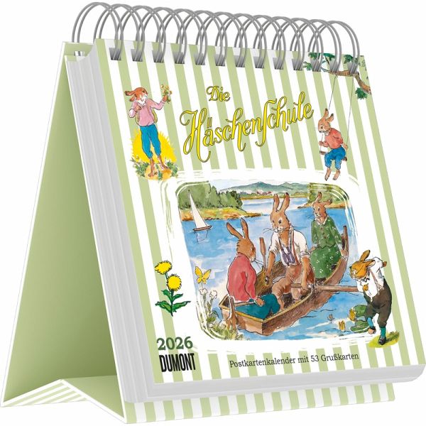 Die Häschenschule - Postkartenkalender mit 53 Grußkarten - DuMont / DuMont Kalenderverlag