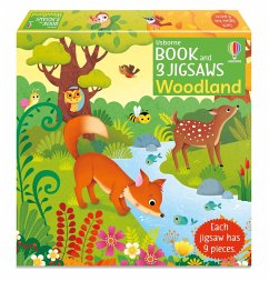 Cover Usborne Book and 3 Jigsaws: Woodland