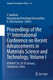 Proceedings of the 1st International Conference on Recent Advancements in Materials Science and Technology, Volume I (eBook, PDF)