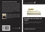 El orden de los libros de texto El orden de los libros de texto