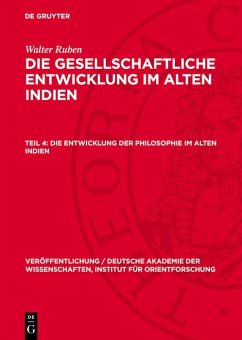 Cover Die Entwicklung der Philosophie im alten Indien (eBook, PDF)