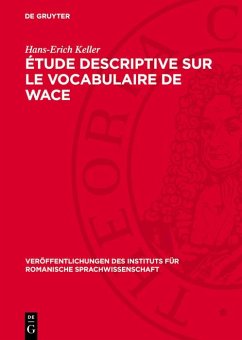 Cover Étude descriptive sur le vocabulaire de Wace (eBook, PDF)