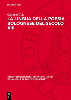 Cover La lingua della poesia bolognese del secolo XIII (eBook, PDF)