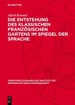Cover Die Entstehung des klassischen französischen Gartens im Spiegel der Sprache (eBook, PDF)