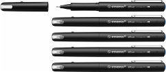 Cover Premium-Fineliner - STABILO dr!ver - 5er Pack - blau
