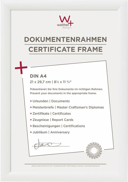 Walther Trendstyle 21x29,7 Kunststoff weiß DIN A4 KP130W Walther Trendstyle 21x29,7 Kunststoff weiß DIN A4 KP130W