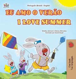 Cover I Love Summer (Portuguese English Bilingual Children's Book - Brazilian)