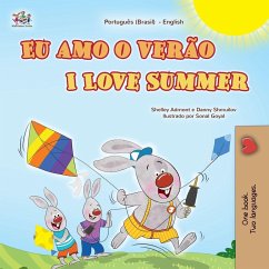 Cover I Love Summer (Portuguese English Bilingual Children's Book - Brazilian)