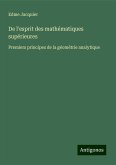 De l'esprit des mathématiques supérieures