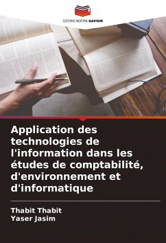 Cover Application des technologies de l'information dans les études de comptabilité, d'environnement et d'informatique