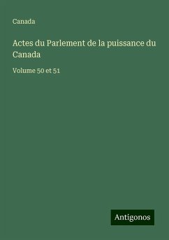 Actes du Parlement de la puissance du Canada - Canada