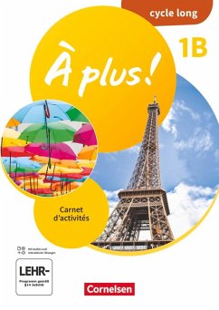 Cover À plus ! Band 1 - Ausgabe 2020 - Lernjahr 2 - Carnet d'activités - 1B cycle long - Mit Audios und interaktiven Übungen
