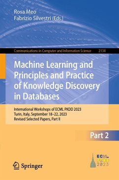Machine Learning and Principles and Practice of Knowledge Discovery in Databases (eBook, PDF)
