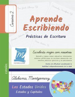 Cover Prácticas de Escritura - Estados y Capitales de los Estados Unidos - Letra Cursiva, Nivel 2