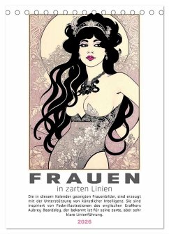 Cover Frauen in zarten Linien (Tischkalender 2026 DIN A5 hoch), CALVENDO Monatskalender
