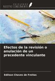 Efectos de la revisión o anulación de un precedente vinculante Efectos de la revisión o anulación de un precedente vinculante