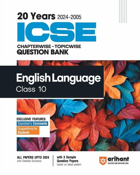 20 YRS ICSE Chapterwise Question bank English Language 10th 20 YRS ICSE Chapterwise Question bank English Language 10th