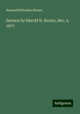 Sermon by Harold N. Brown, Dec. 2, 1877