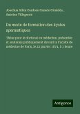 Du mode de formation des kystes spermatiques