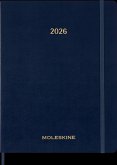 Moleskine 15 Monate Essential Wochenkalender 2025/2026, 1 Wo = 2 Seiten, vertikal, XXL, fester Einband, Saphirblau