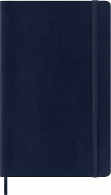 Cover Moleskine 12 Monate Wochen Notizkalender 2026, Large/A5, 1 Wo = 1 Seite, rechts linierte Seite, Weicher Einband, Saphir