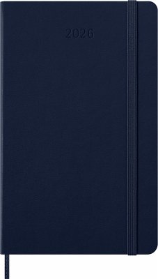 Cover Moleskine 12 Monate Tageskalender 2026, Large/A5, 1 Tag = 1 Seite, Fester Einband, Saphir