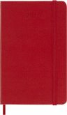 Moleskine 12 Monate Wochen Notizkalender 2026, Pocket/A6, 1 Wo = 1 Seite, rechts linierte Seite, Fester Einband, Scharlachrot