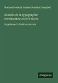 Annales de la typographie néerlandaise au XVe siècle