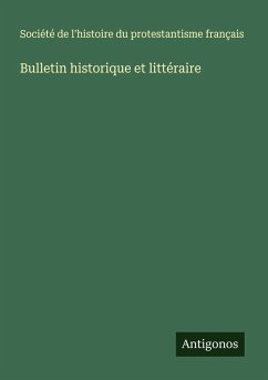 Cover Bulletin historique et littéraire