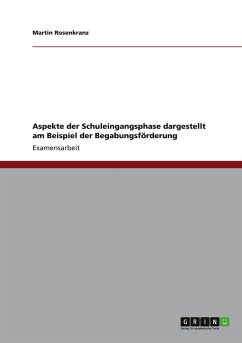 Aspekte der Schuleingangsphase dargestellt am Beispiel der Begabungsförderung Aspekte der Schuleingangsphase dargestellt am Beispiel der Begabungsförderung