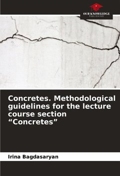 Concretes. Methodological guidelines for the lecture course section 