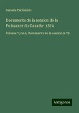 Documents de la session de la Puissance du Canada- 1874 Documents de la session de la Puissance du Canada- 1874