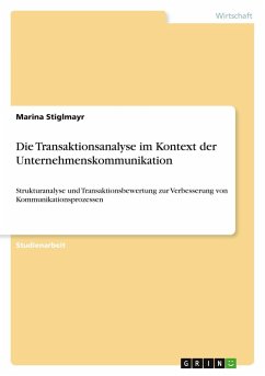 Die Transaktionsanalyse im Kontext der Unternehmenskommunikation Die Transaktionsanalyse im Kontext der Unternehmenskommunikation