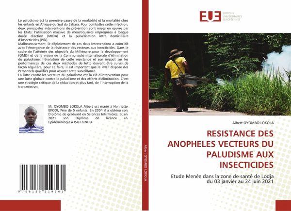 RESISTANCE DES ANOPHELES VECTEURS DU PALUDISME AUX INSECTICIDES