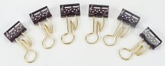 Cover Vielzweckklammer Achtelnote schwarz/gold 19 x 40 mm (Set mit 6 Klammern)