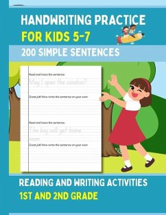 Handwriting Practice For Kids 5-7, 200 Simple Sentences - Hartleigh, Fiona