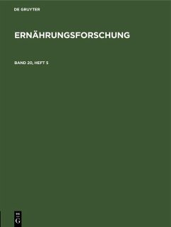 Ernährungsforschung. Band 20, Heft 5 (eBook, PDF)